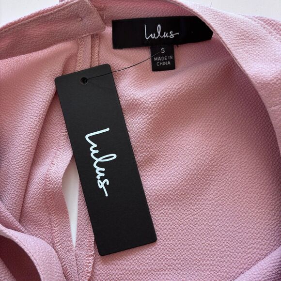 NWT Lulus Lisa Marie Pink Embroidered Top S Lace Crochet Valentines Cottage Boho - Picture 8 of 9